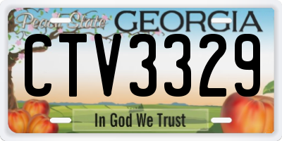 GA license plate CTV3329