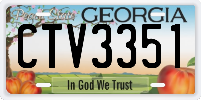 GA license plate CTV3351