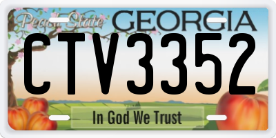 GA license plate CTV3352