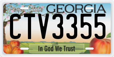 GA license plate CTV3355