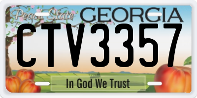 GA license plate CTV3357