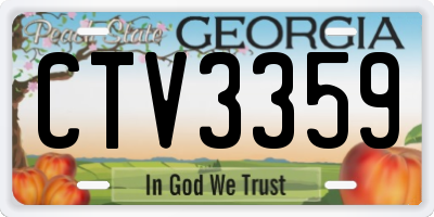 GA license plate CTV3359