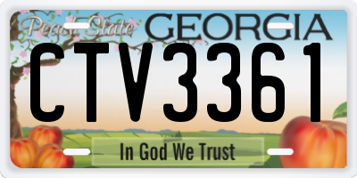 GA license plate CTV3361
