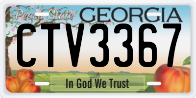 GA license plate CTV3367