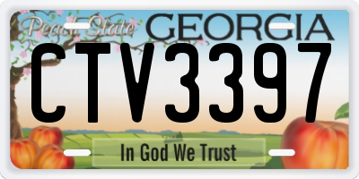 GA license plate CTV3397