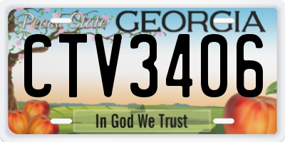 GA license plate CTV3406