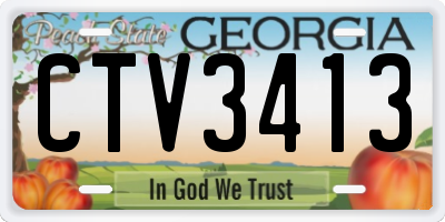 GA license plate CTV3413