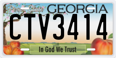 GA license plate CTV3414
