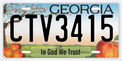 GA license plate CTV3415