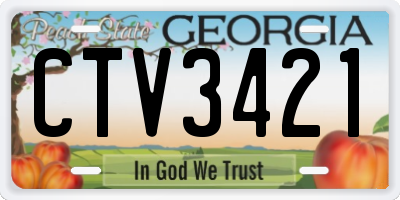 GA license plate CTV3421