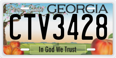 GA license plate CTV3428
