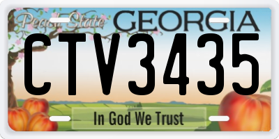 GA license plate CTV3435