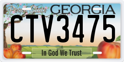 GA license plate CTV3475