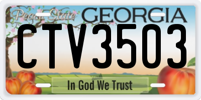 GA license plate CTV3503