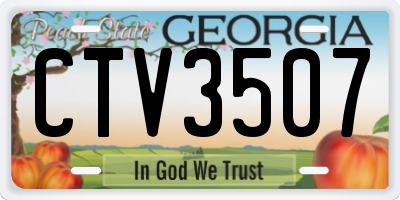 GA license plate CTV3507