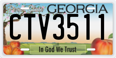 GA license plate CTV3511