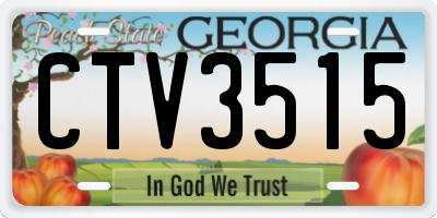 GA license plate CTV3515
