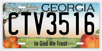 GA license plate CTV3516