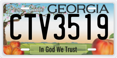 GA license plate CTV3519
