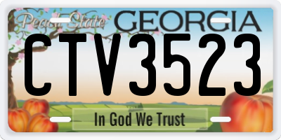 GA license plate CTV3523