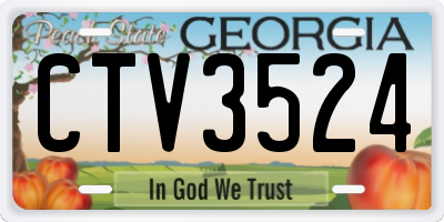 GA license plate CTV3524