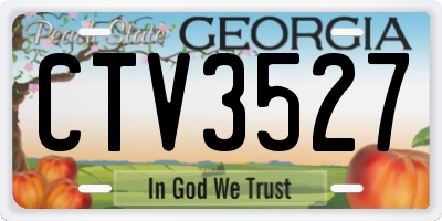 GA license plate CTV3527