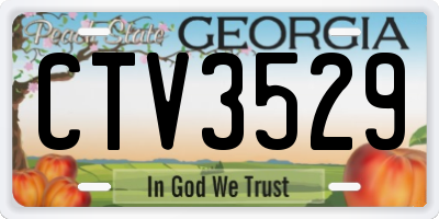 GA license plate CTV3529