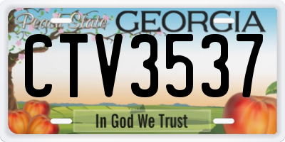 GA license plate CTV3537