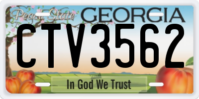 GA license plate CTV3562