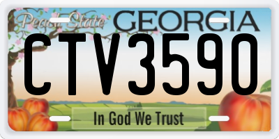 GA license plate CTV3590