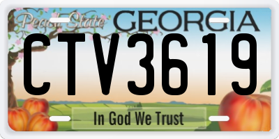 GA license plate CTV3619