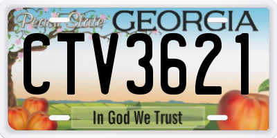 GA license plate CTV3621