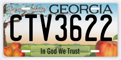 GA license plate CTV3622