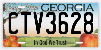 GA license plate CTV3628