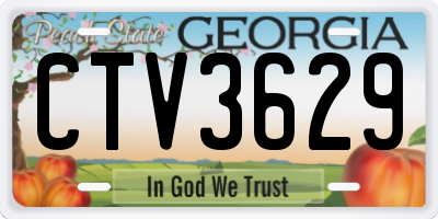 GA license plate CTV3629
