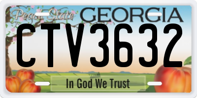 GA license plate CTV3632