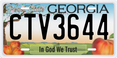 GA license plate CTV3644
