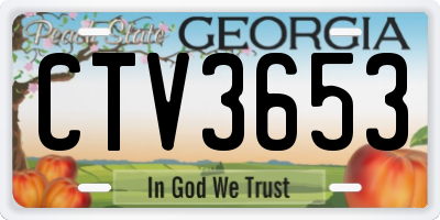 GA license plate CTV3653
