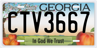GA license plate CTV3667