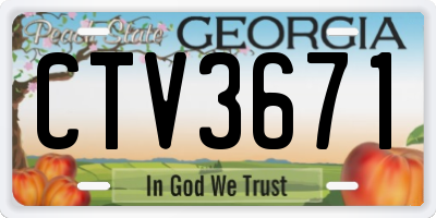GA license plate CTV3671