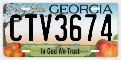 GA license plate CTV3674