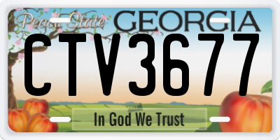 GA license plate CTV3677
