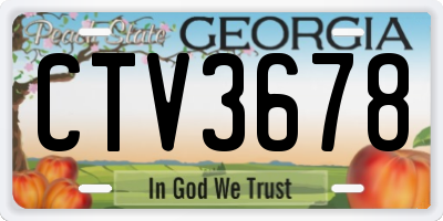 GA license plate CTV3678