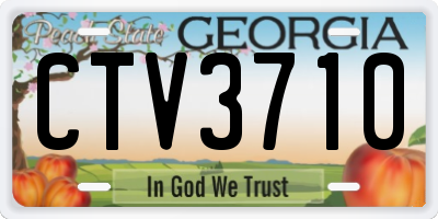 GA license plate CTV3710