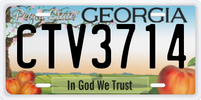 GA license plate CTV3714