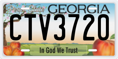 GA license plate CTV3720