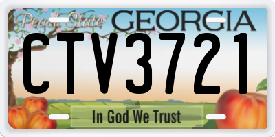 GA license plate CTV3721