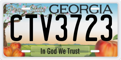 GA license plate CTV3723