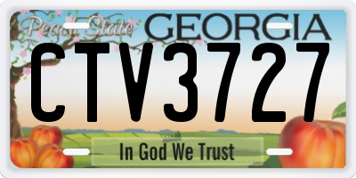 GA license plate CTV3727