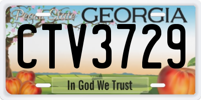 GA license plate CTV3729